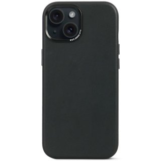 Decoded Leather Backcover - iPhone 15 - Black