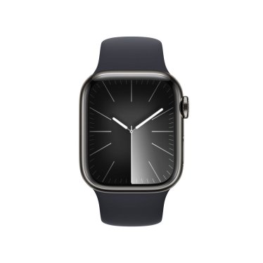 [Open Box] Apple Watch S9 + Cellular  - 41mm Steel - Graphite - Midnight - Sport Band - M/L (150-200mm)