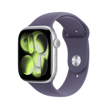 Apple Watch S11 - 46mm - Silver Aluminium - Purple Fog Sport Band - S/M