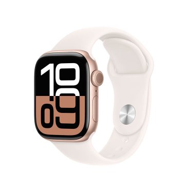 Apple Watch S10 Cellular - 42mm - Rose Gold Aluminium - Light Blush Sport Band - S/M (130-180mm)
