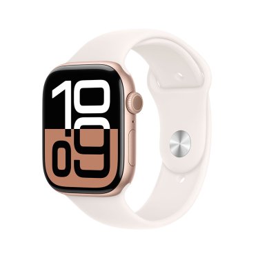 Apple Watch S10 - 46mm - Rose Gold Aluminium - Light Blush Sport Band - S/M (140-190mm)
