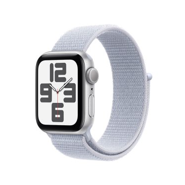 Apple Watch SE - 40mm - Silver Aluminium - Blue Cloud Sport Loop - (130-200mm)