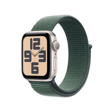 Apple Watch SE - 40mm - Starlight Aluminium - Lake Green Sport Loop - (130-200mm)