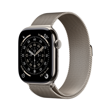 Apple Watch S11 Cellular - 46mm - Natural Titanium - Natural Milanese Loop - M/L