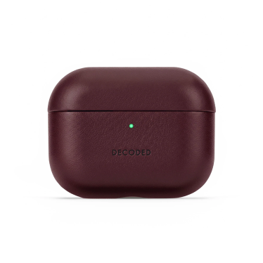 Decoded Leather Case - AirPods Pro 3 (2025) - Dark Ruby