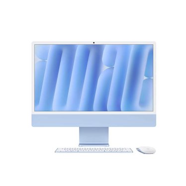 iMac 24" Blue - M4 8C-CPU & 8C-GPU - 16GB - 512GB - Gbit Eth - Mouse - MK-TID-NUM