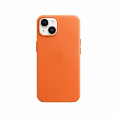 Apple Leather Case + MS - iPhone 14 - Orange