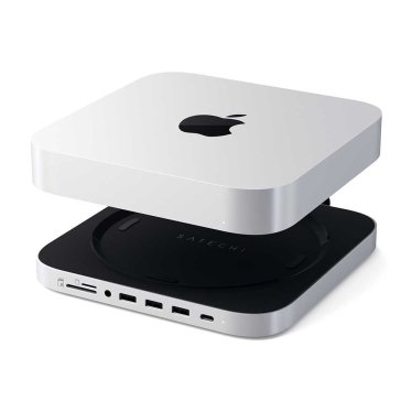 Satechi Aluminum Mac Mini / Studio Stand Hub - Silver - NVMe/ M.2 SATA SSD slot