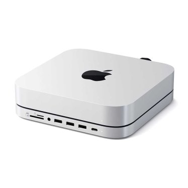 [Open Box] Satechi Aluminum Mac Mini / Studio Stand Hub - Silver - NVMe/ M.2 SATA SSD slot