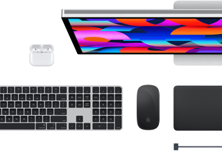 Mac-accessoires: AirPods, Studio Display, Magic Keyboard, Magic Mouse, Magic Trackpad, MagSafe-oplaadkabel